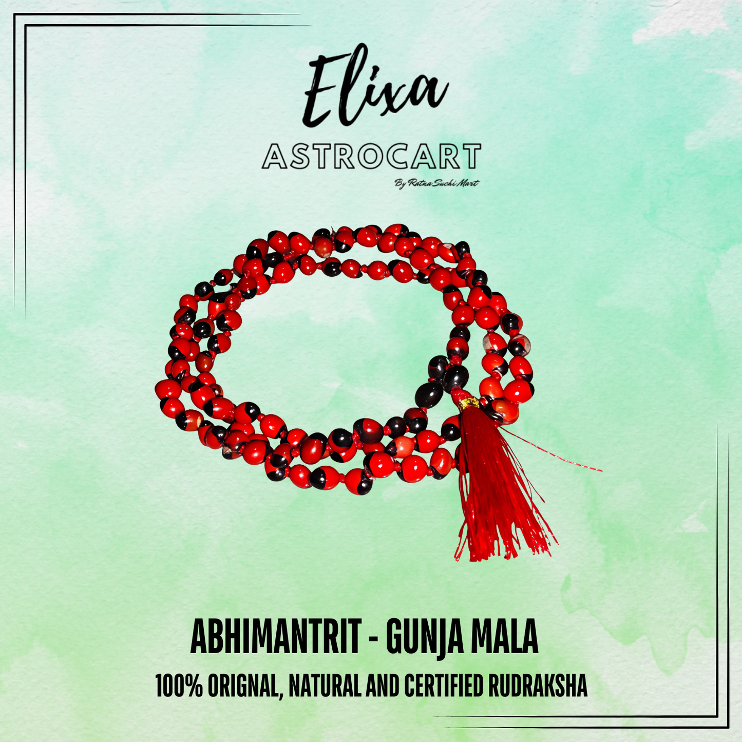 Gunja  Mala [Certified | Abhimantrit - Energized | 100% Original and Natural]
