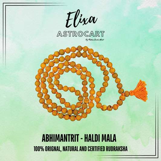 Haldi Mala [Certified | Abhimantrit - Energized | 100% Original and Natural]