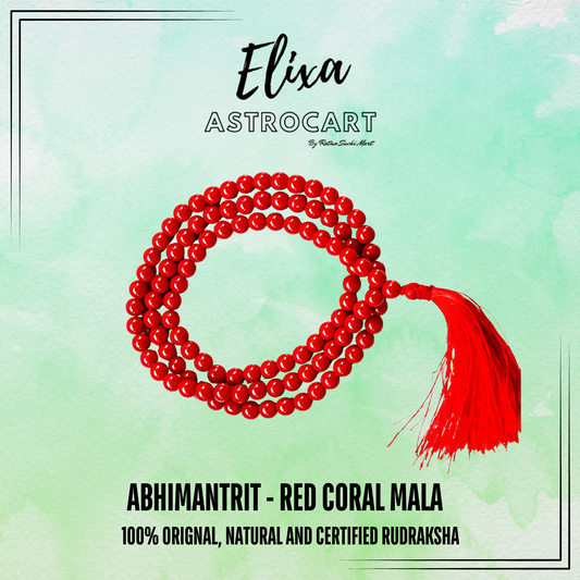 Red Coral Mala [Certified | Abhimantrit - Energized | 100% Original and Natural]