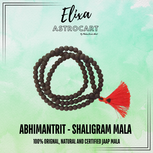 Shaligram Mala [Certified | Abhimantrit - Energized | 100% Original and Natural]
