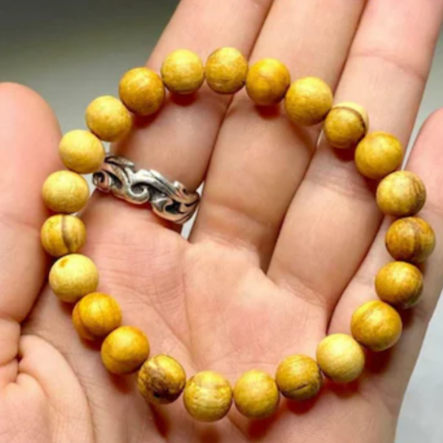 White Sandalwood Bracelet [Certified | Abhimantrit - Energized | 100% Original and Natural]