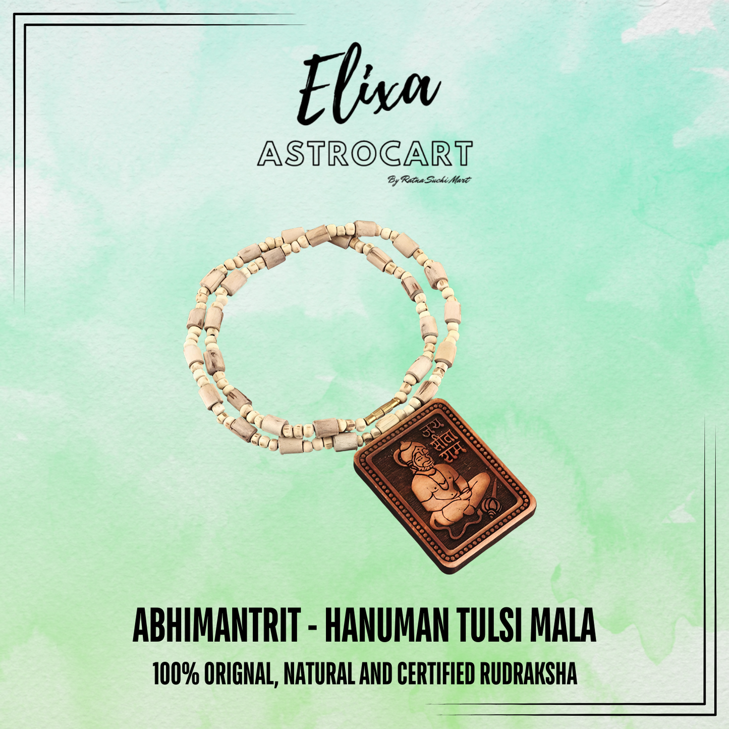 Hanuman Tulsi Mala [Certified | Abhimantrit - Energized | 100% Original and Natural]
