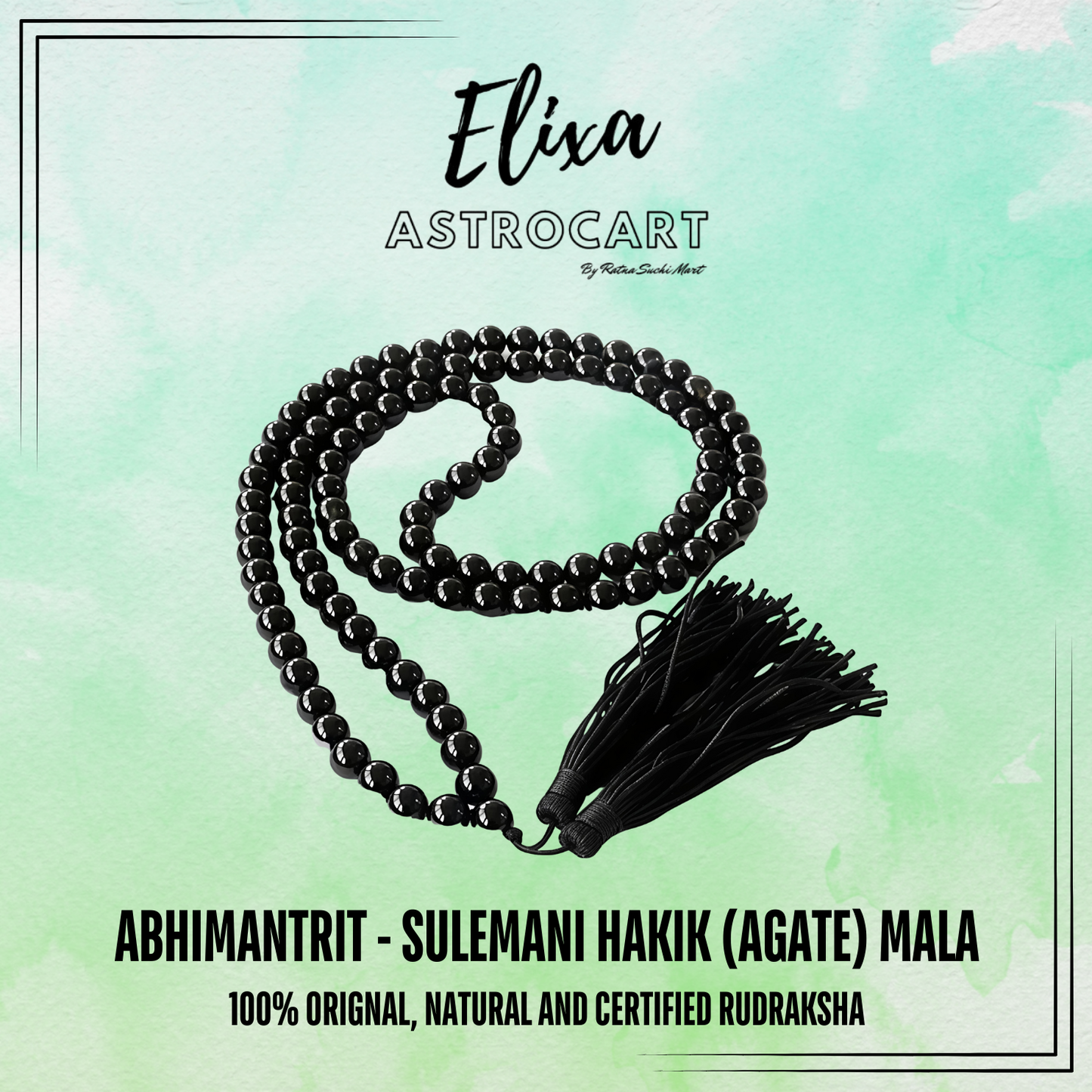Sulemani Hakik Mala [Certified | Abhimantrit - Energized | 100% Original and Natural]