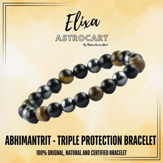 Triple Protection Bracelet [Certified | Abhimantrit - Energized | 100% Original and Natural]