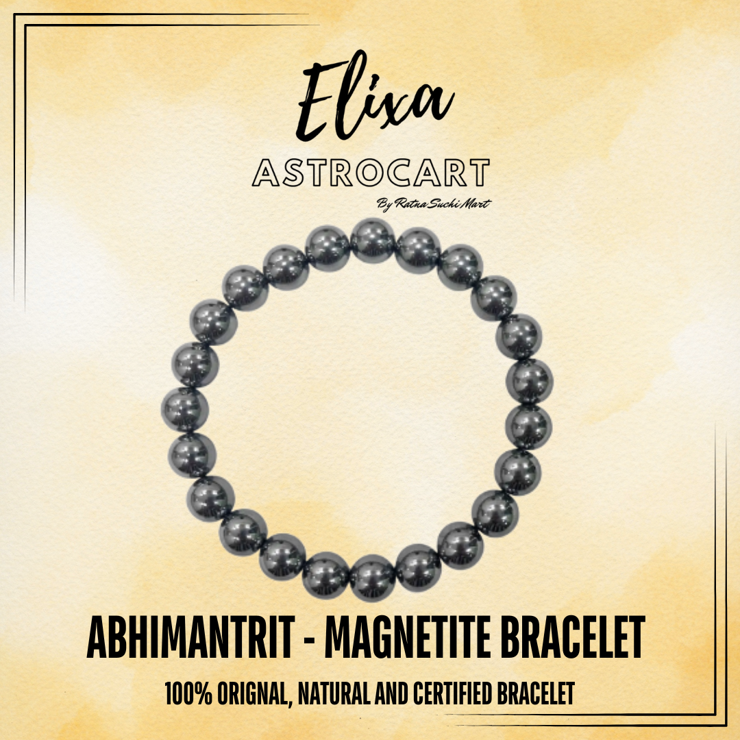Magnetite Bracelet [Certified | Abhimantrit - Energized | 100% Original and Natural]