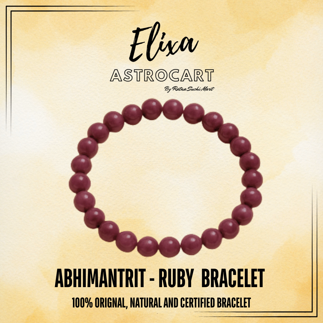 Ruby Bracelet [Certified | Abhimantrit - Energized | 100% Original and Natural]