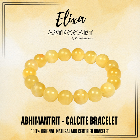 Calcite Bracelet [Certified | Abhimantrit - Energized | 100% Original and Natural]