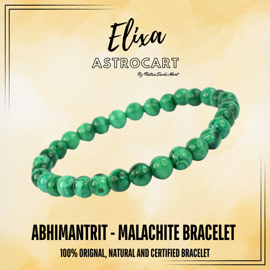 Malachite Bracelet [Certified | Abhimantrit - Energized | 100% Original and Natural]
