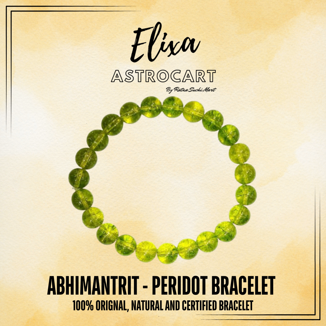 Peridot Bracelet [Certified | Abhimantrit - Energized | 100% Original and Natural]
