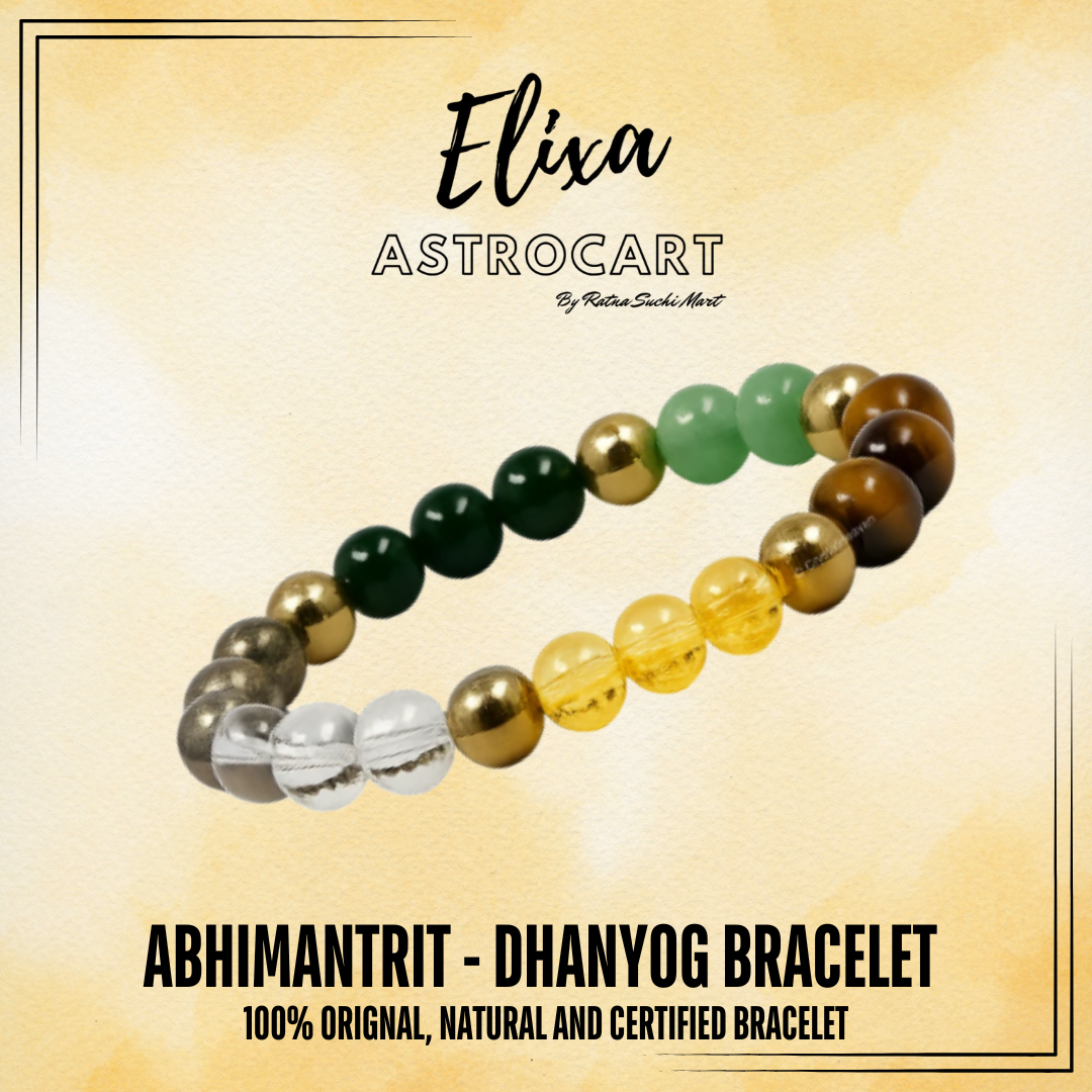 Dhanyog Bracelet [Certified | Abhimantrit - Energized | 100% Original and Natural]