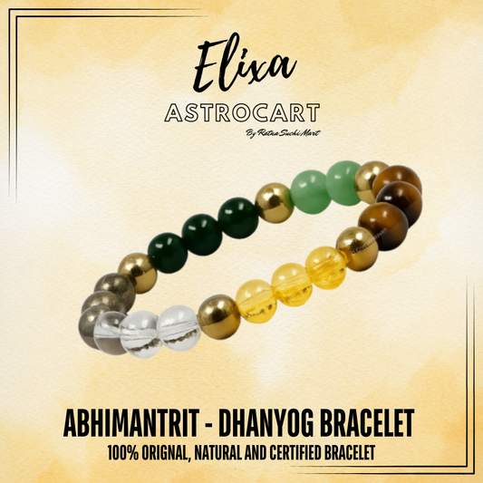 Dhanyog Bracelet [Certified | Abhimantrit - Energized | 100% Original and Natural]