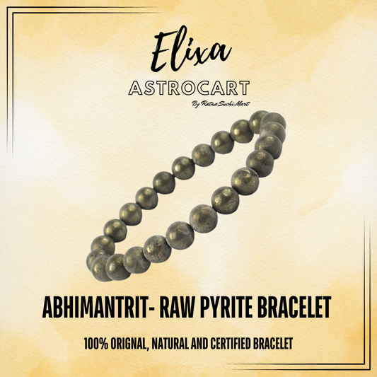 Raw Pyrite Bracelet [Certified | Abhimantrit - Energized | 100% Original and Natural]