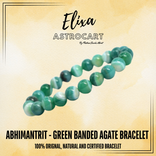 Green Banded Agate [Certified | Abhimantrit - Energized | 100% Original and Natural]
