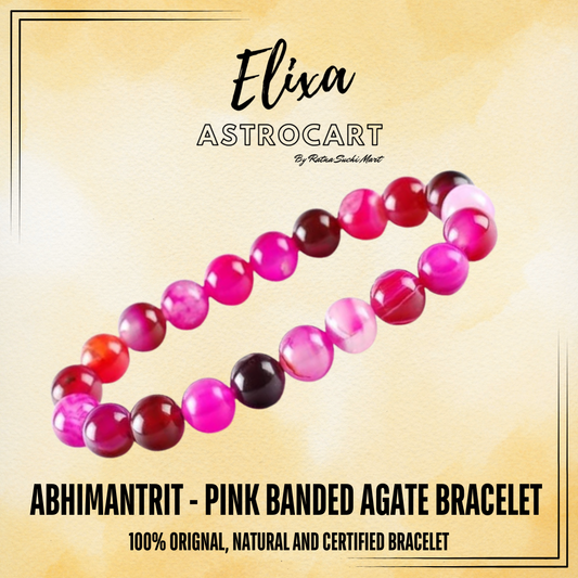 Pink Banded Agate [Certified | Abhimantrit - Energized | 100% Original and Natural]