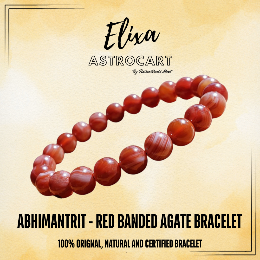 Red Banded Agate [Certified | Abhimantrit - Energized | 100% Original and Natural]
