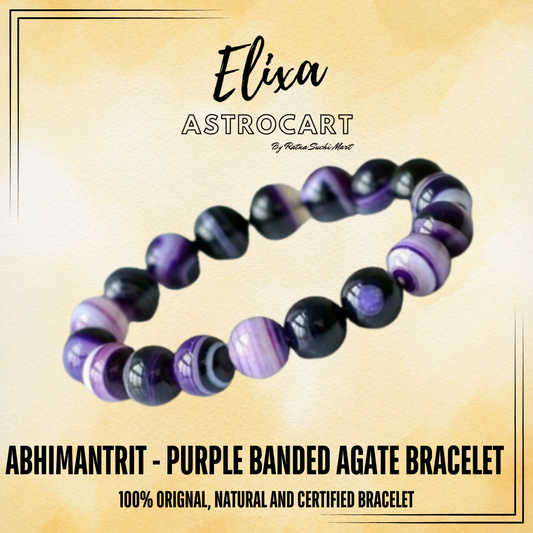Purple Banded Agate [Certified | Abhimantrit - Energized | 100% Original and Natural]