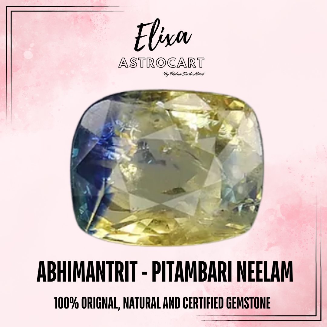 Pitambari Neelam – Powerful Jupiter & Saturn Gemstone for Wealth, Success & Protection | Lab Certified | Natural | 100% Original