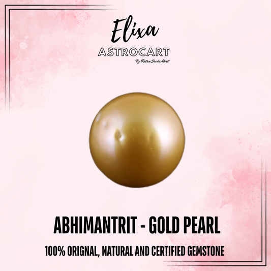 Golden Pearl Stone (Sunehla Moti) – Moon Prosperity, Peace & Wealth Stone | Lab Certified | Natural | 100% Original