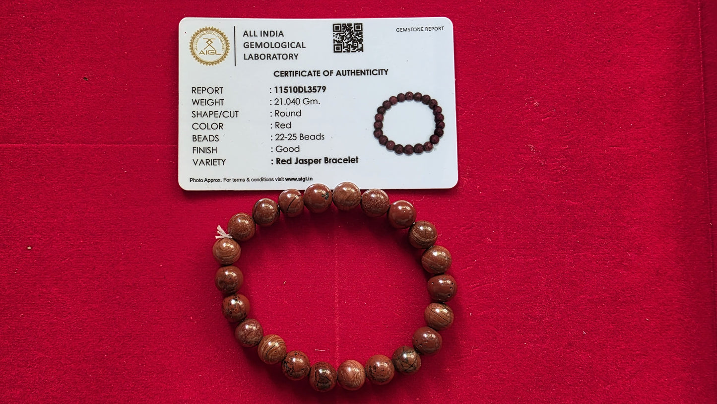 Red Jasper [Certified | Abhimantrit - Energized | 100% Original and Natural]