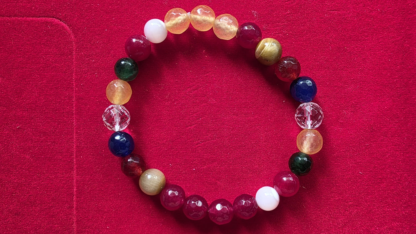 9 Chakra Bracelet [Certified | Abhimantrit - Energized | 100% Original and Natural]