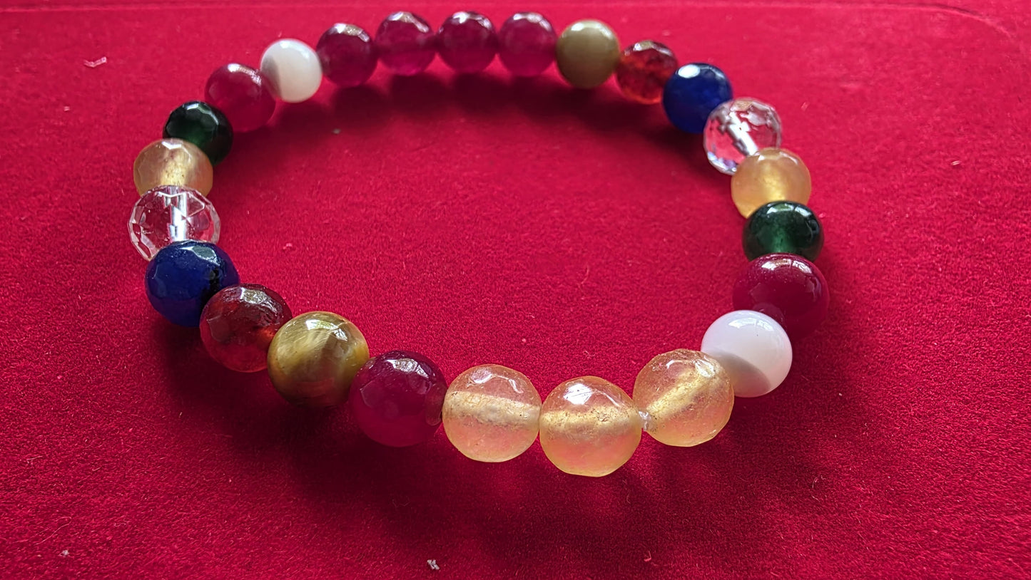 9 Chakra Bracelet [Certified | Abhimantrit - Energized | 100% Original and Natural]