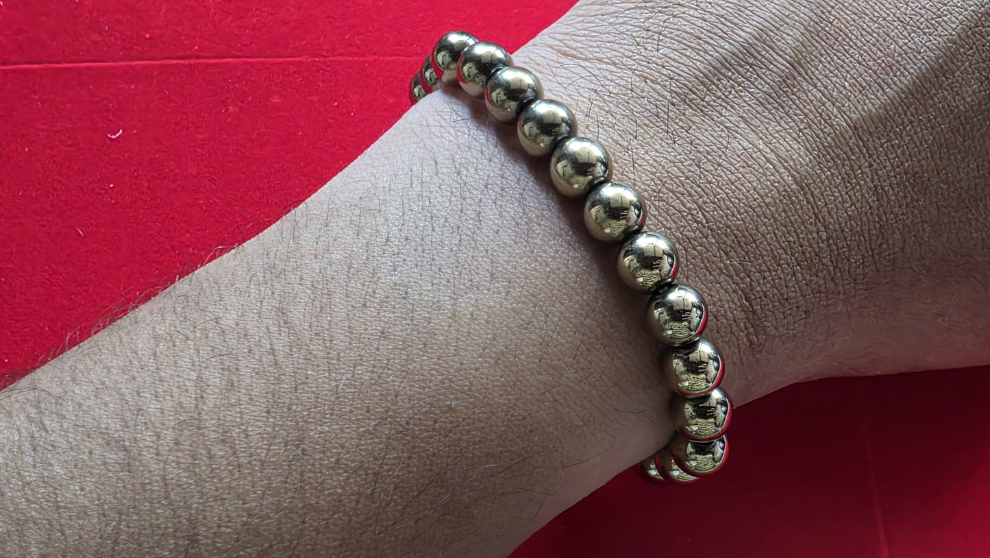 Pyrite Bracelet - Money Magnet [Certified | Abhimantrit - Energized | 100% Original and Natural]
