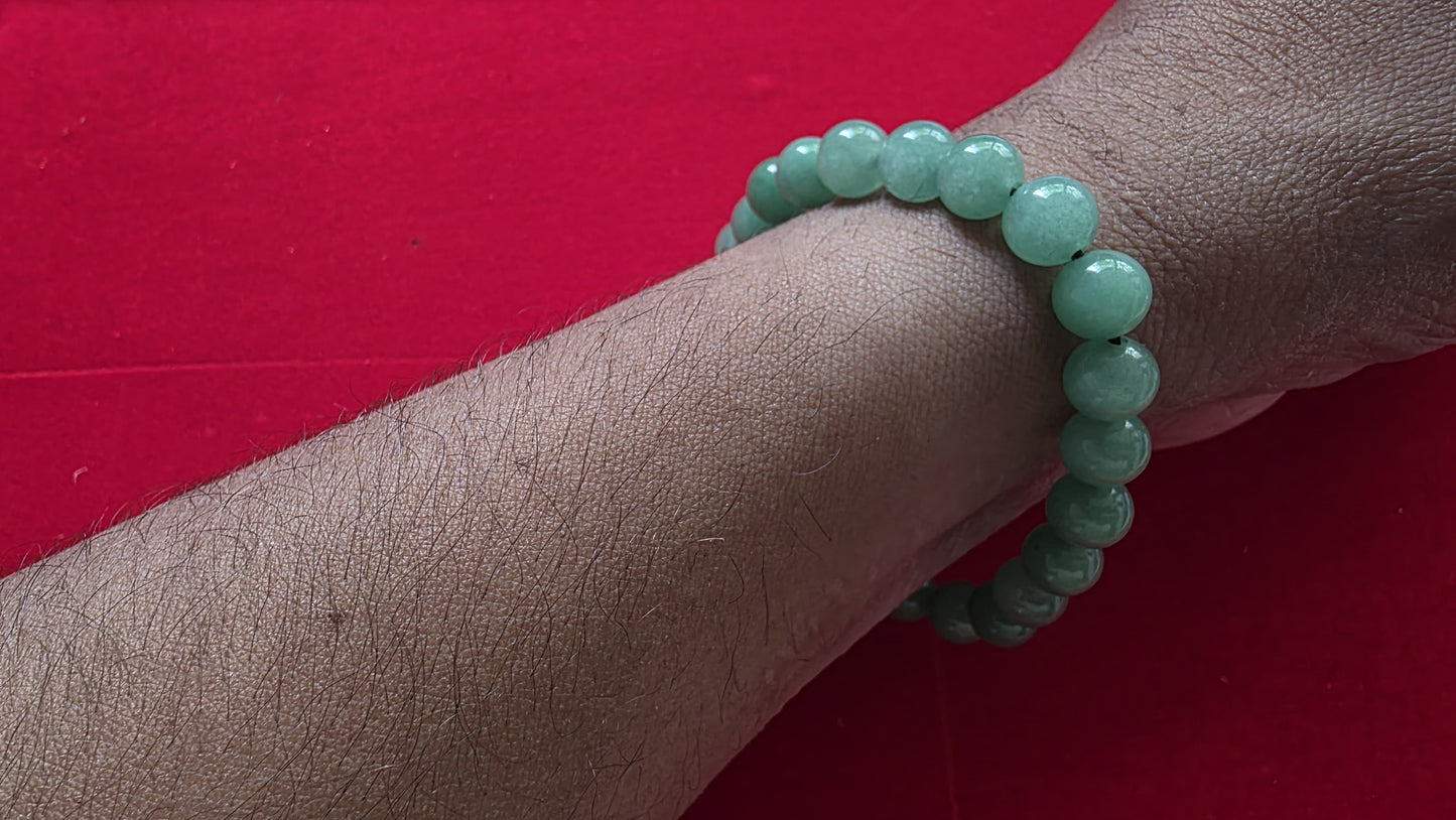 Green Aventurine Bracelet [Certified | Abhimantrit - Energized | 100% Original and Natural]