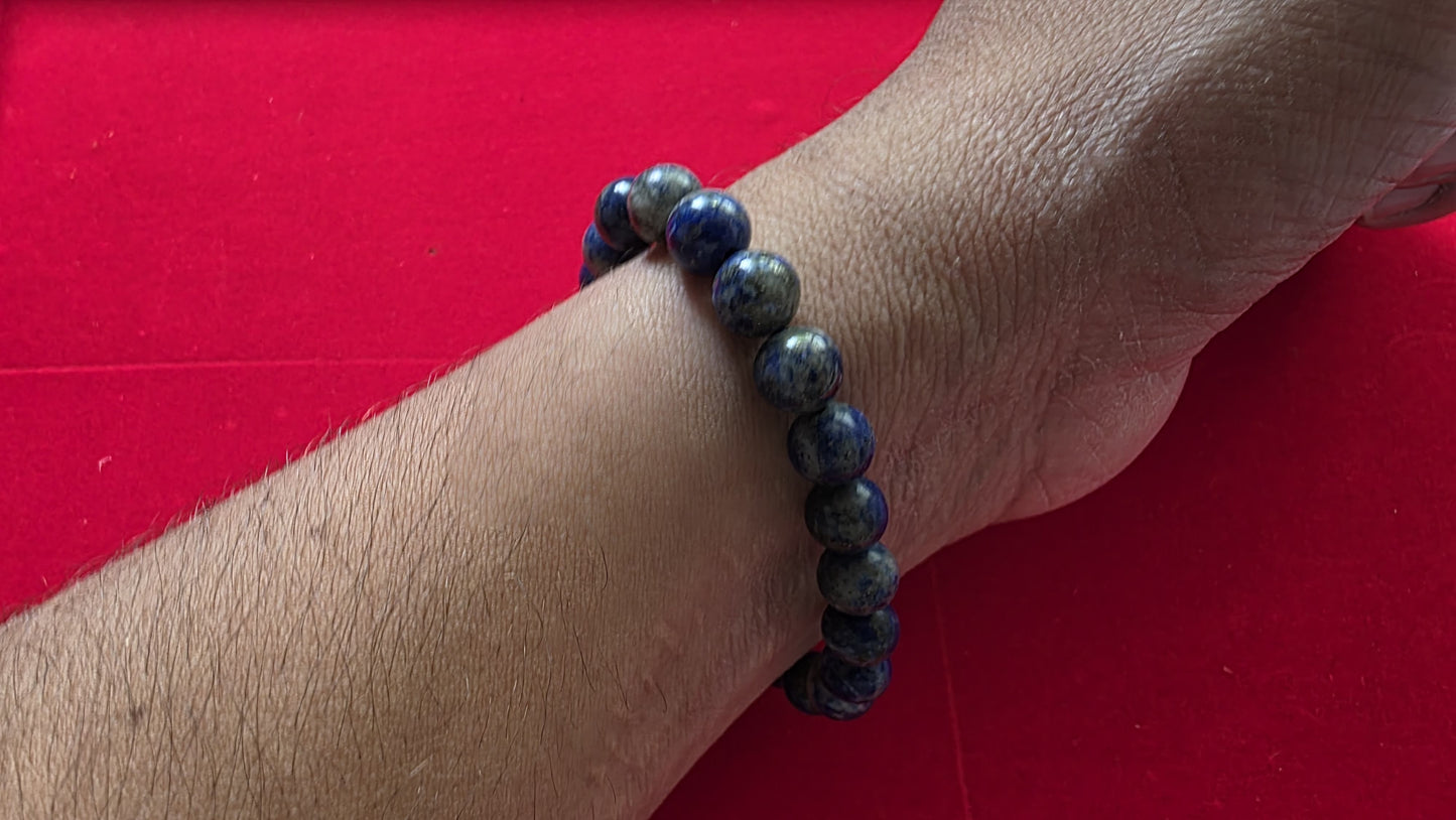 Lapis Lazuli Bracelet [Certified | Abhimantrit - Energized | 100% Original and Natural]