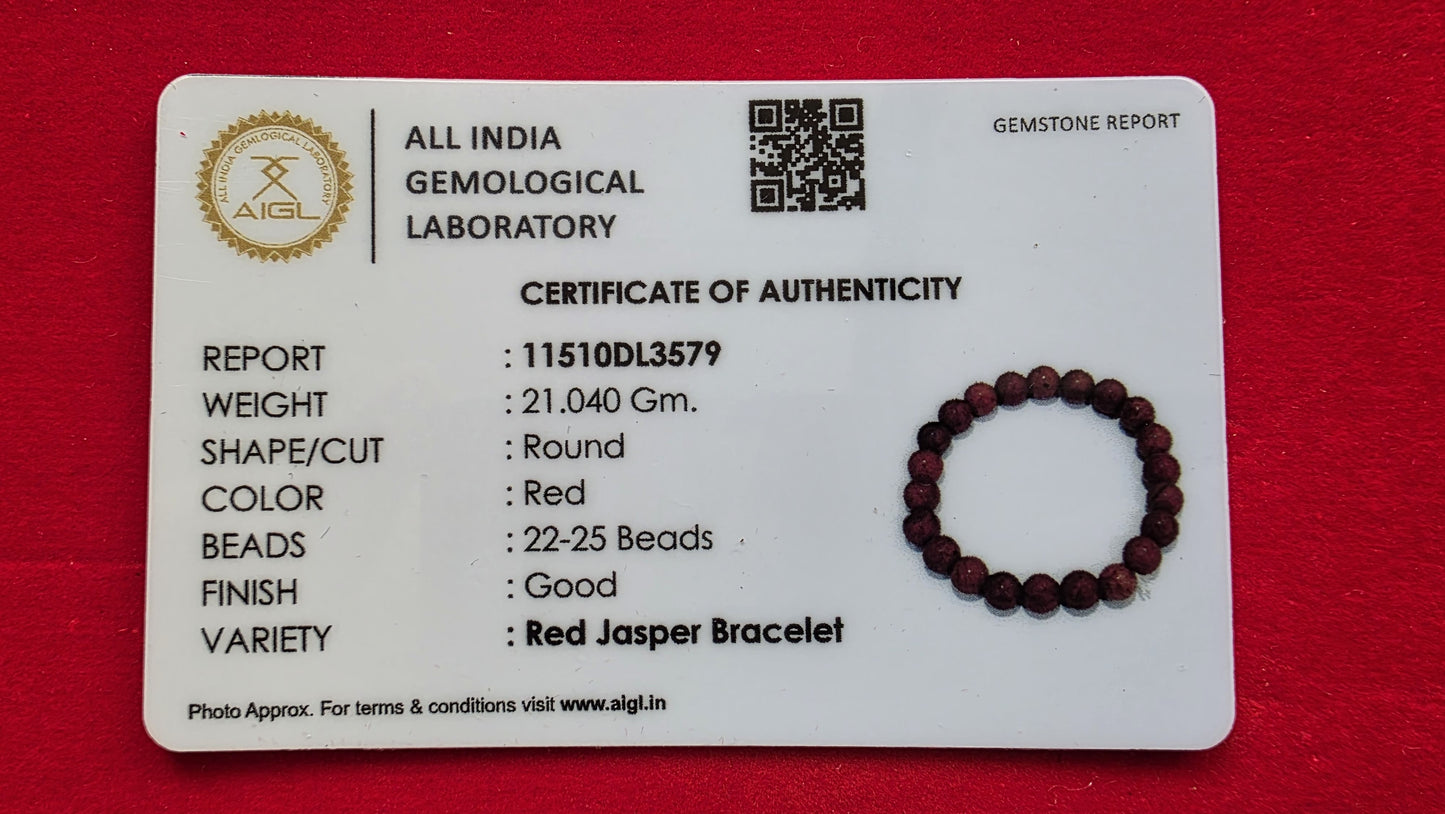 Red Jasper [Certified | Abhimantrit - Energized | 100% Original and Natural]