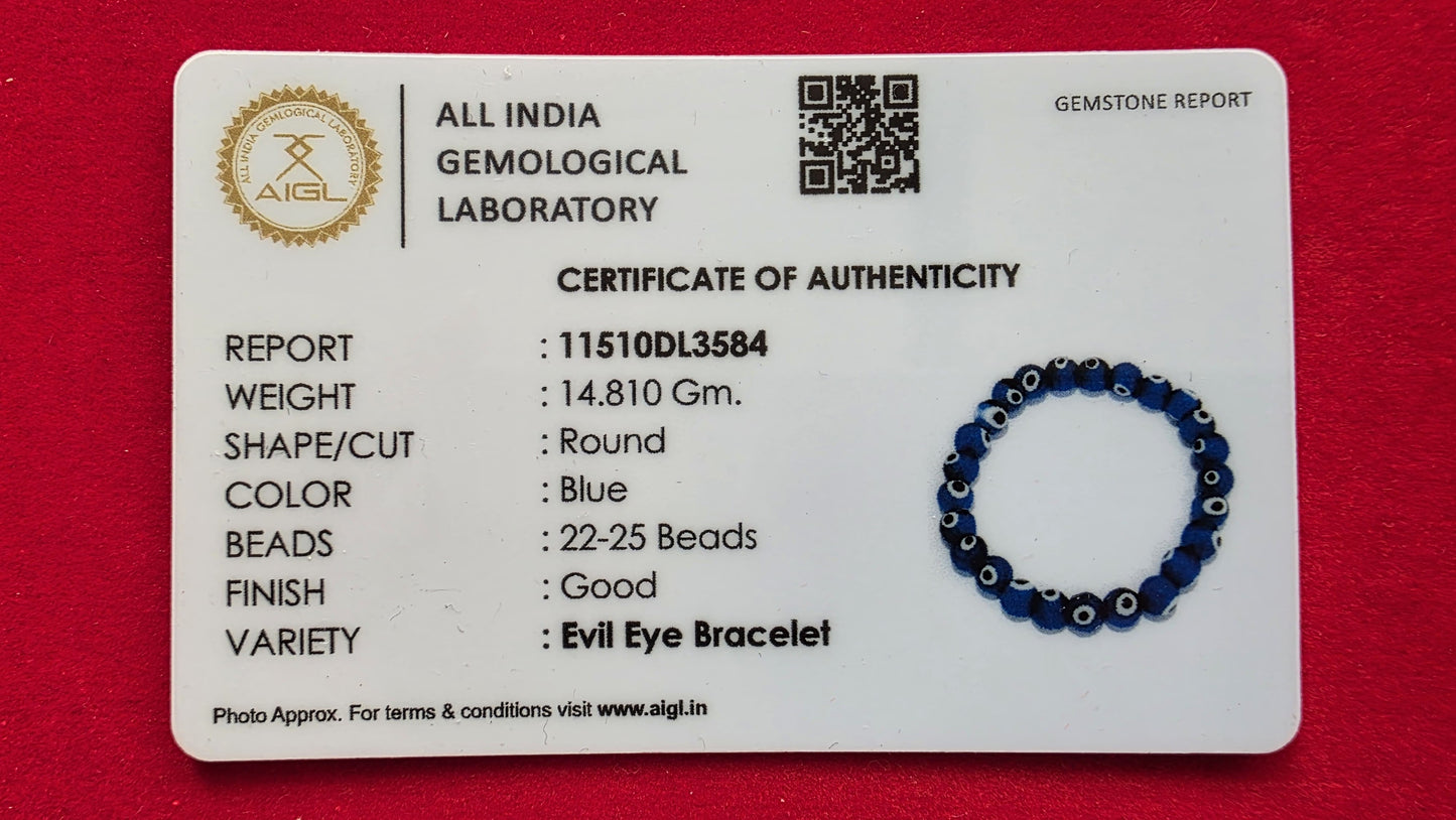 Evil's eye Bracelet [Certified | Abhimantrit - Energized | 100% Original and Natural]