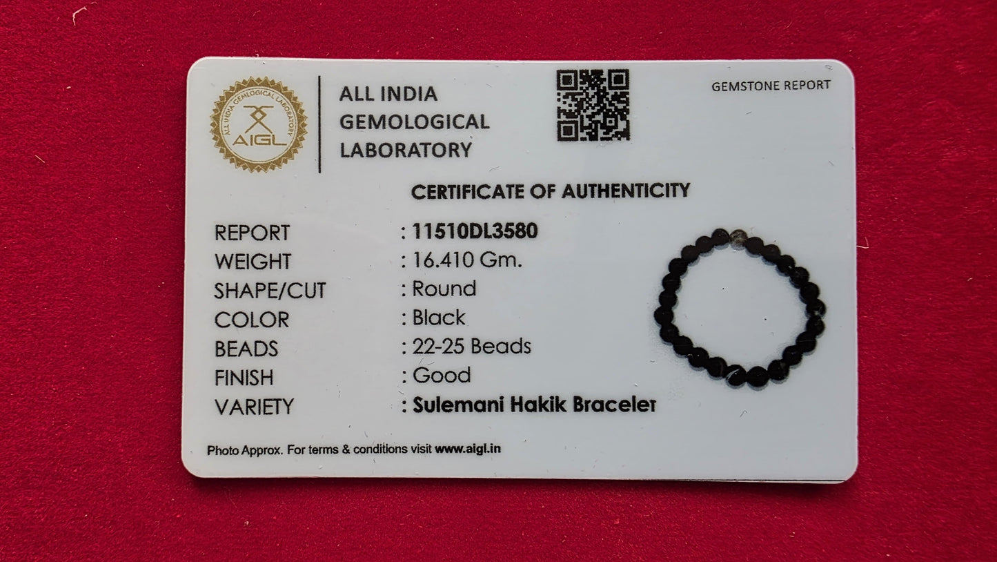 Sulemani Hakik - Agate Bracelet [Certified | Abhimantrit - Energized | 100% Original and Natural]
