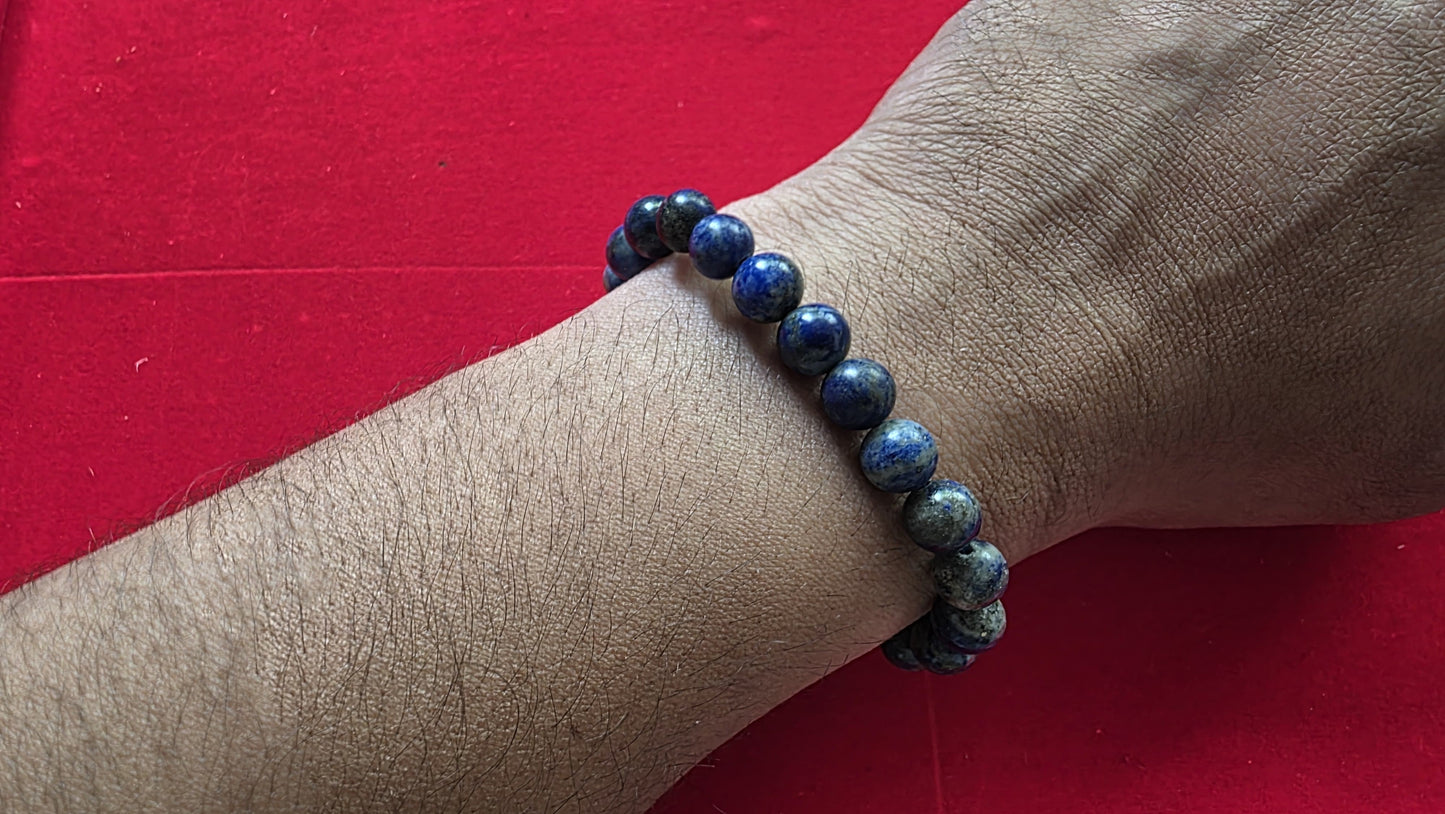 Lapis Lazuli Bracelet [Certified | Abhimantrit - Energized | 100% Original and Natural]