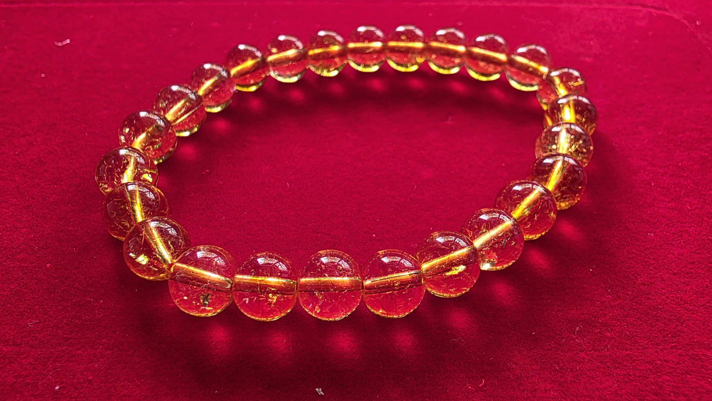 Citrine Bracelet [Certified | Abhimantrit - Energized | 100% Original and Natural]