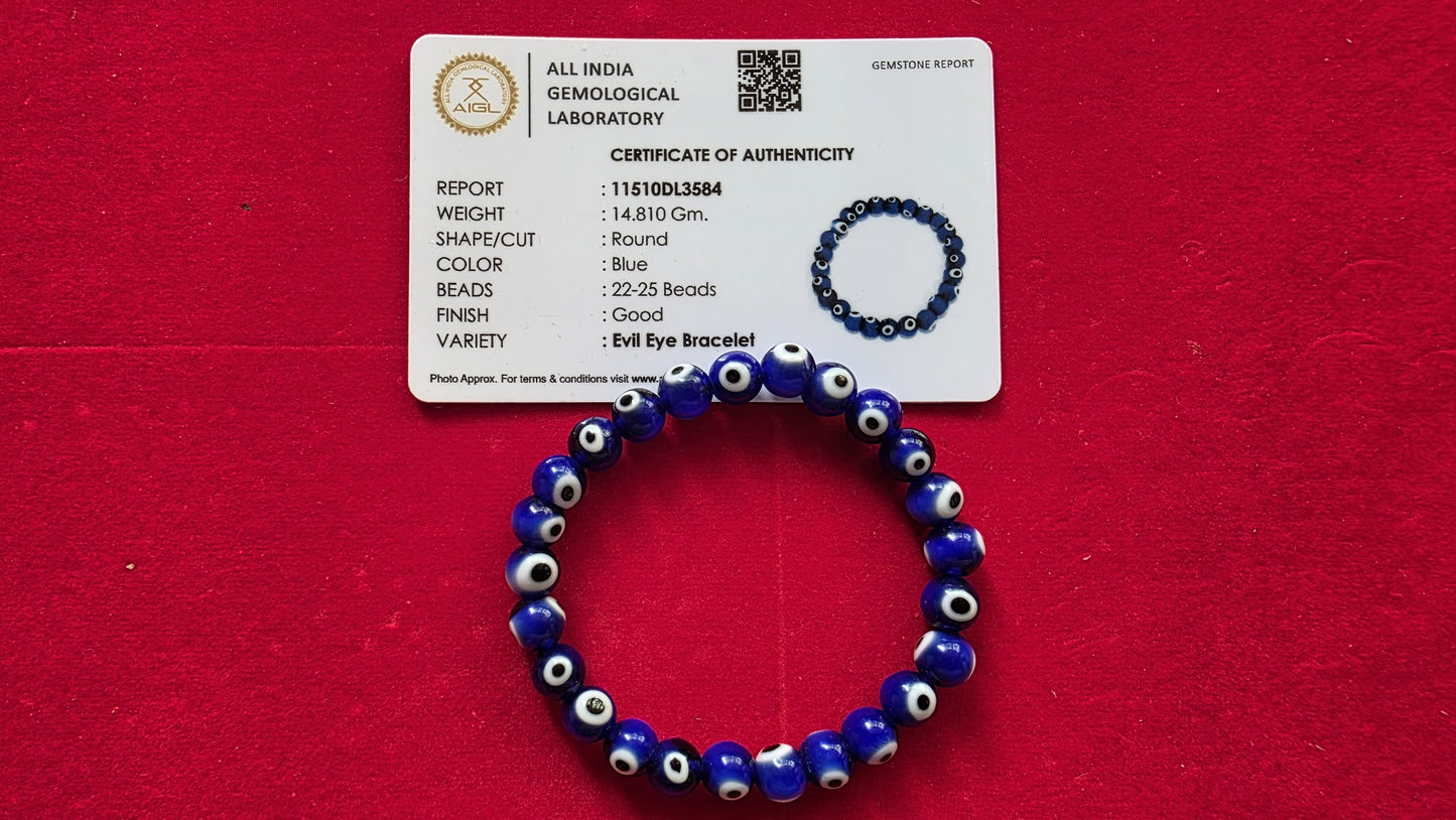 Evil's eye Bracelet [Certified | Abhimantrit - Energized | 100% Original and Natural]