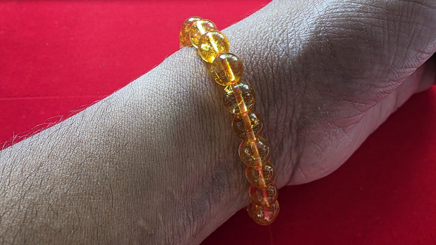 Citrine Bracelet [Certified | Abhimantrit - Energized | 100% Original and Natural]