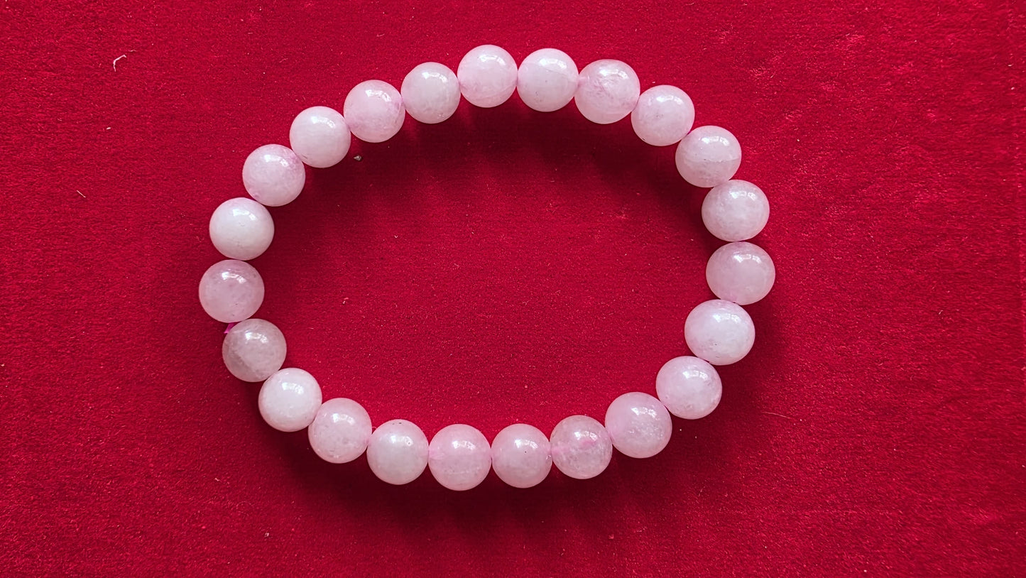 Rose Quartz Bracelet [Certified | Abhimantrit - Energized | 100% Original and Natural]