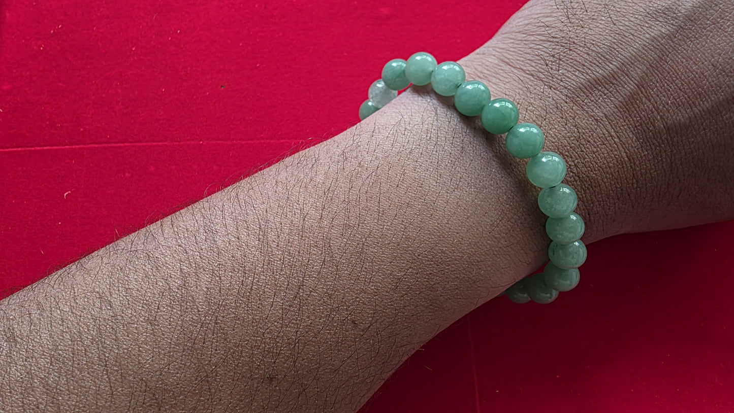 Green Aventurine Bracelet [Certified | Abhimantrit - Energized | 100% Original and Natural]