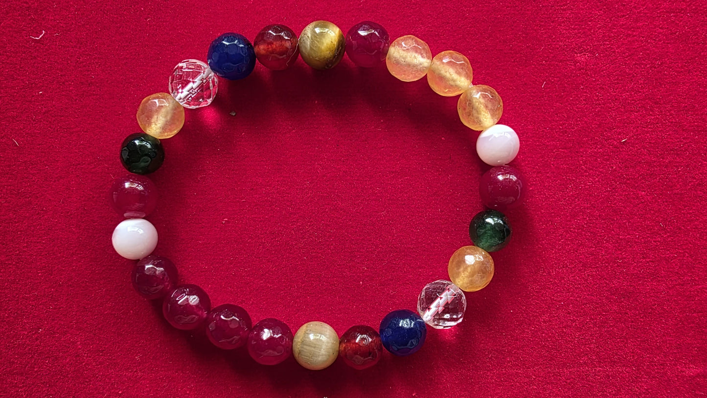 9 Chakra Bracelet [Certified | Abhimantrit - Energized | 100% Original and Natural]