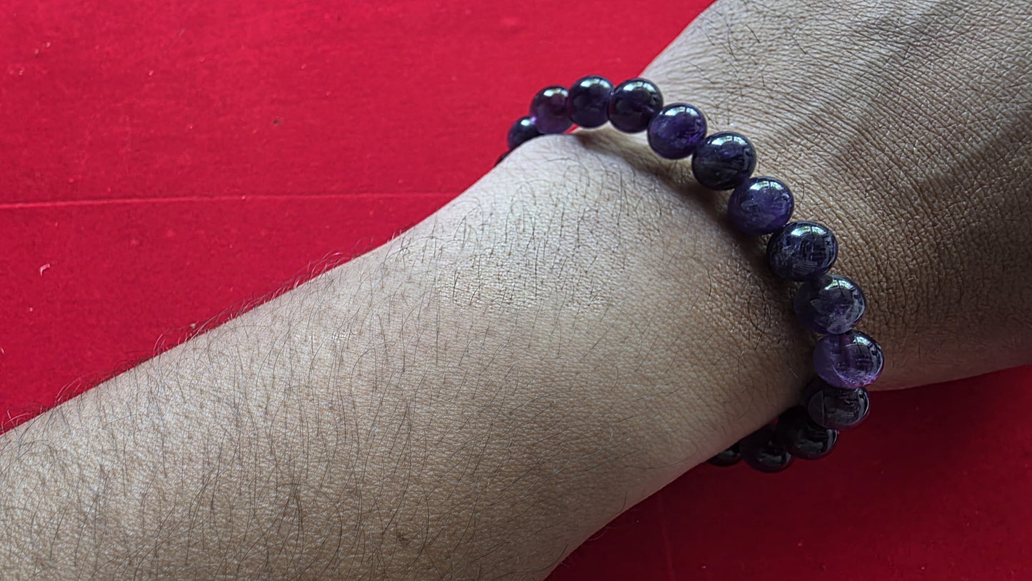 Amethyst Bracelet [Certified | Abhimantrit - Energized | 100% Original and Natural]