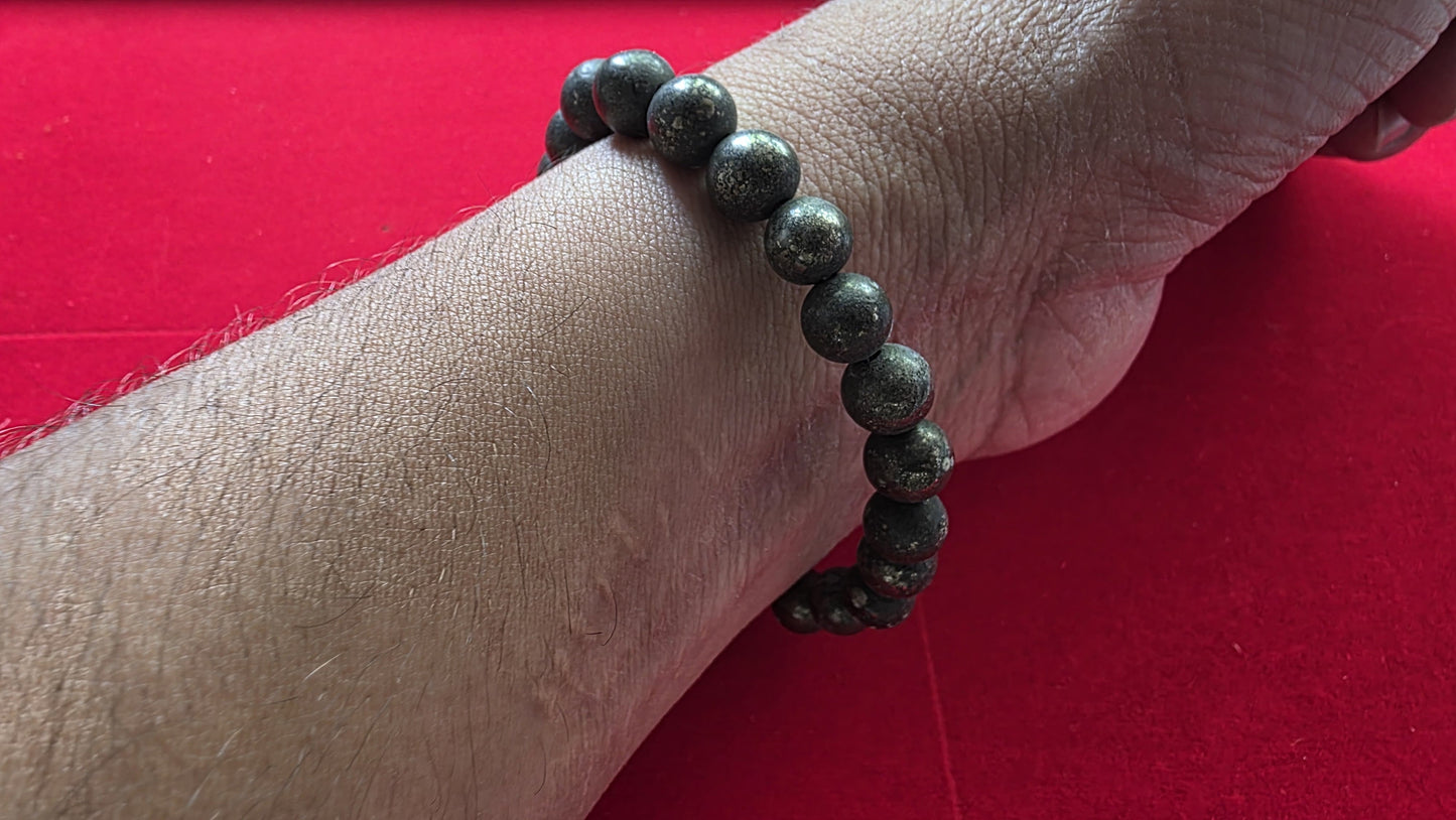 Raw Pyrite Bracelet [Certified | Abhimantrit - Energized | 100% Original and Natural]