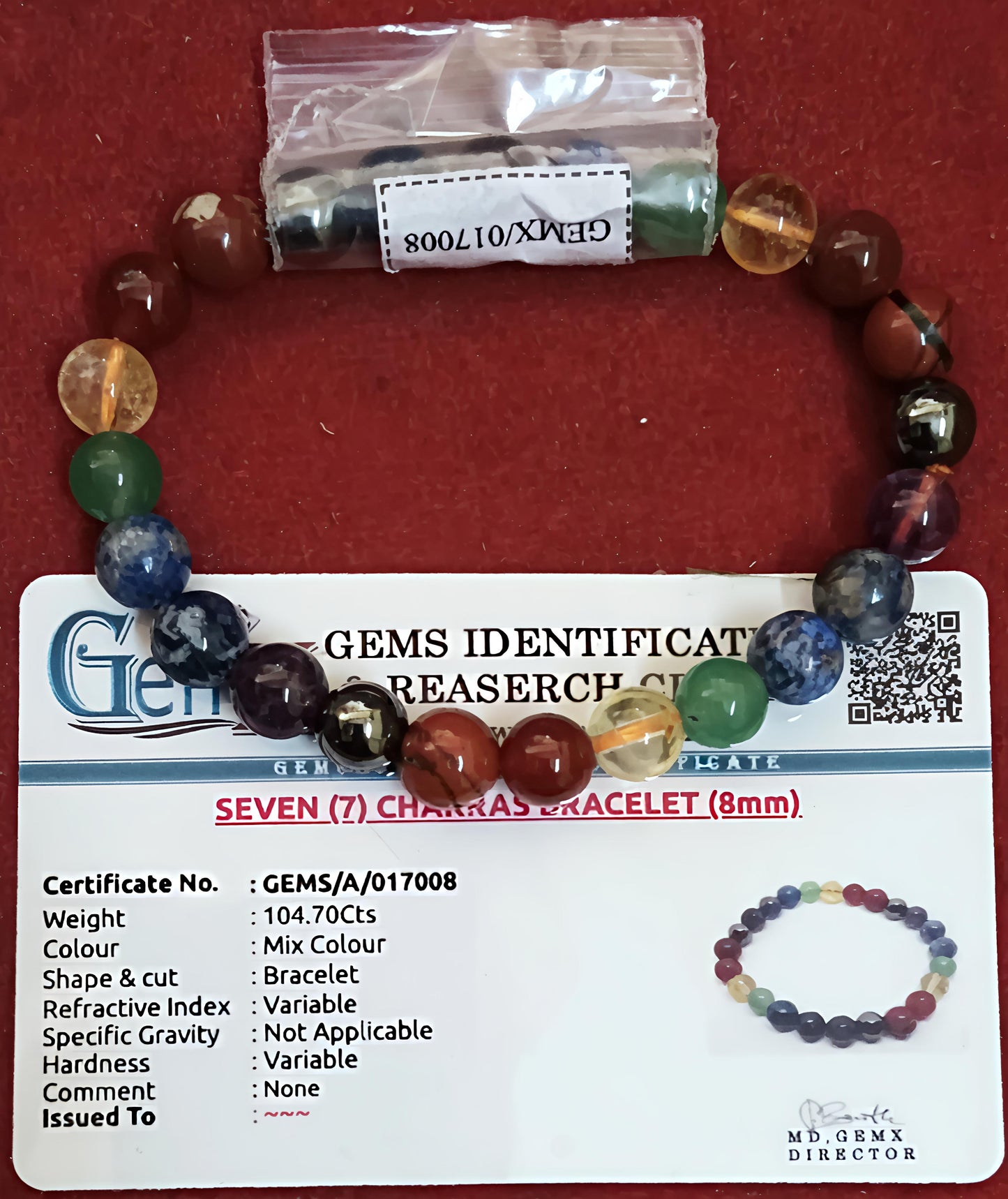 7 Chakra Bracelet Mukhi [Certified | Abhimantrit - Energized | 100% Original and Natural]