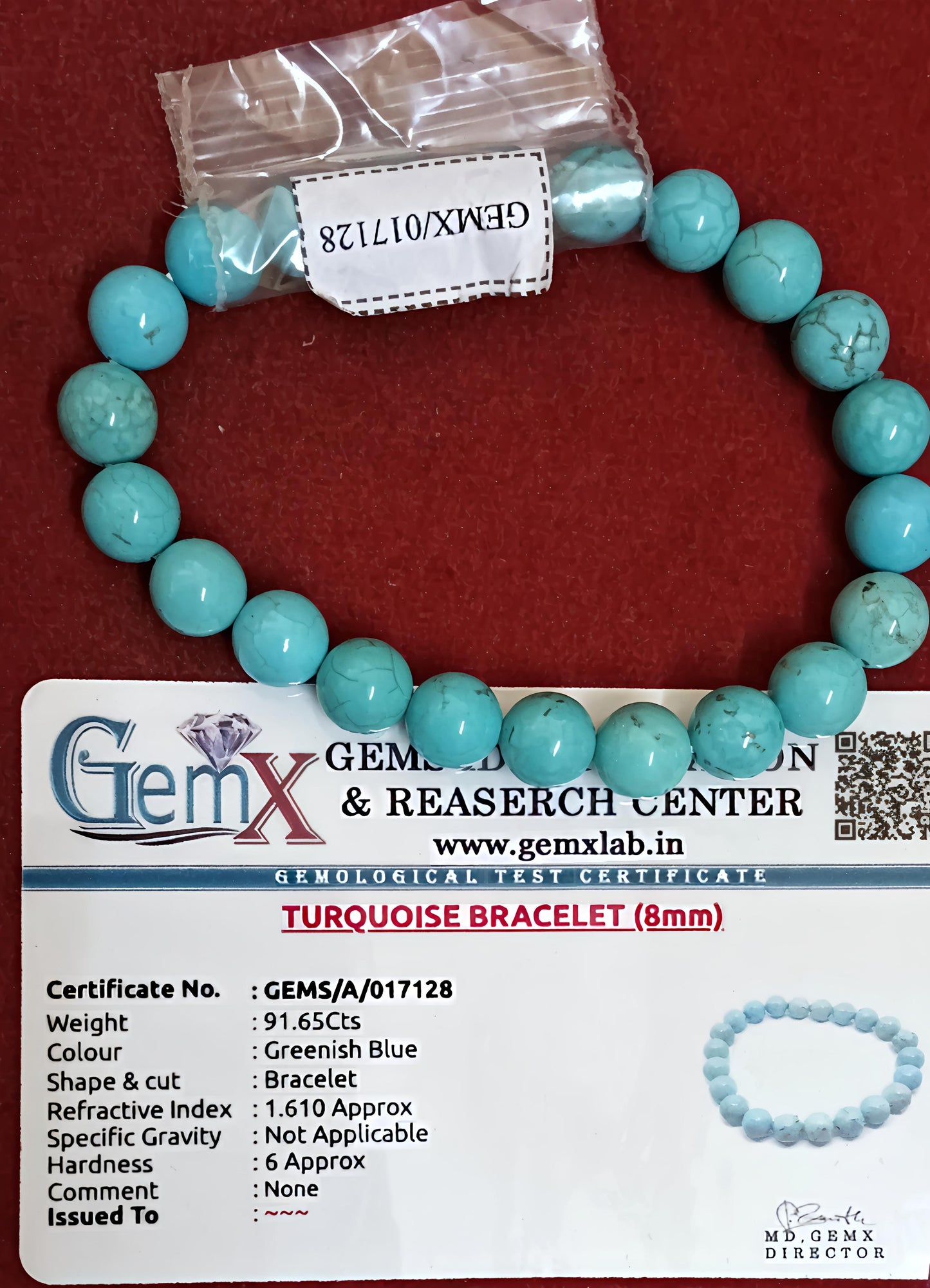 Turquoise Bracelet [Certified | Abhimantrit - Energized | 100% Original and Natural]
