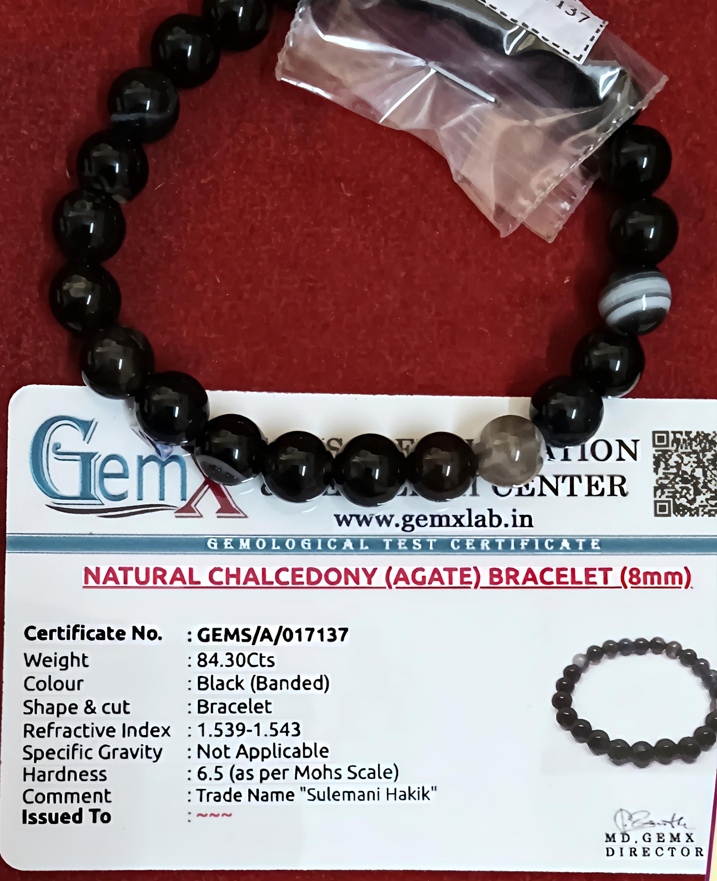 Hakik - Agate Bracelet [Certified | Abhimantrit - Energized | 100% Original and Natural]