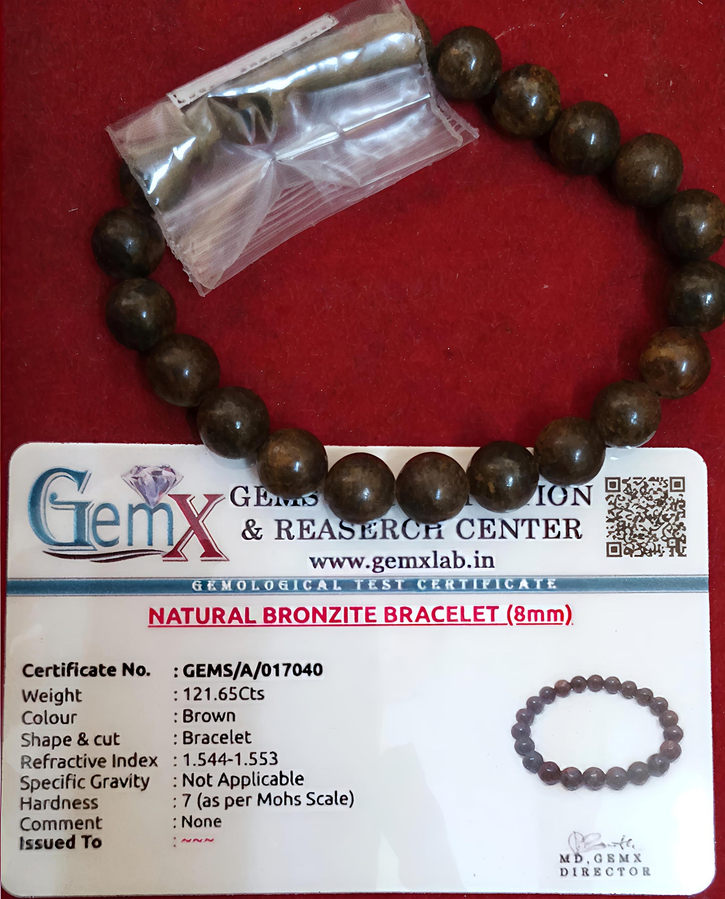 Bronzite Bracelet [Certified | Abhimantrit - Energized | 100% Original and Natural]