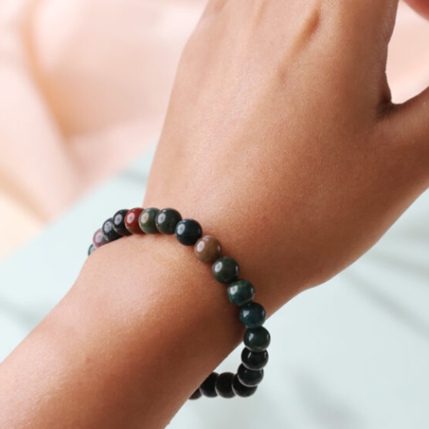 Blood Stone Bracelet [Certified | Abhimantrit - Energized | 100% Original and Natural]