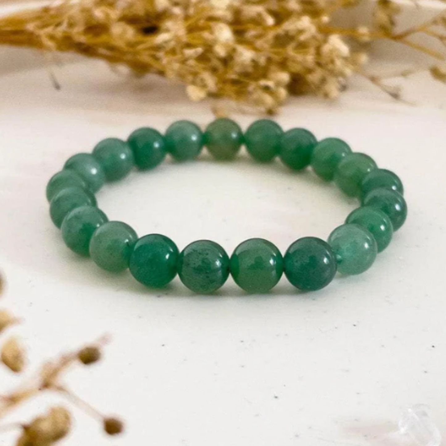 Green Aventurine Bracelet [Certified | Abhimantrit - Energized | 100% Original and Natural]