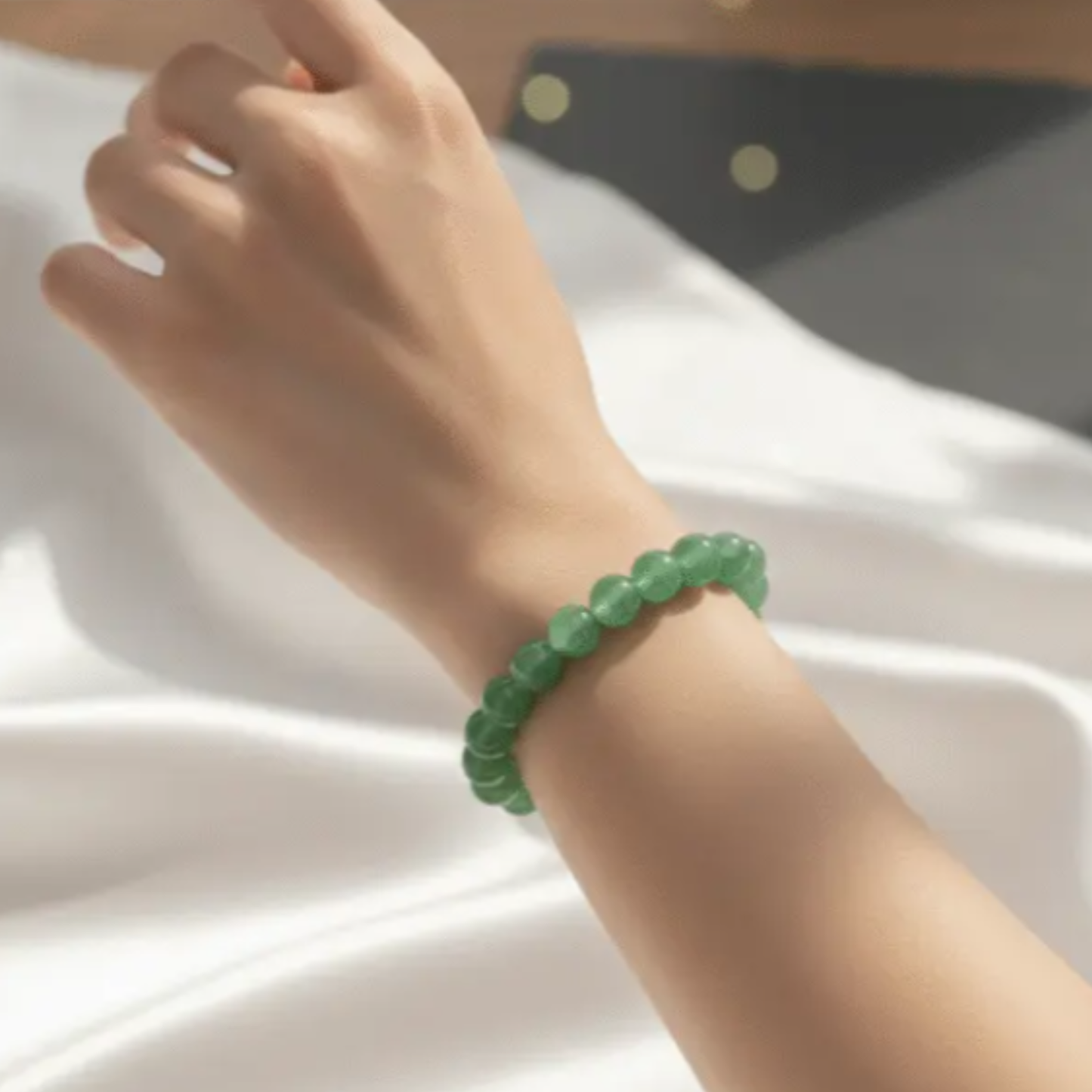 Green Aventurine Bracelet [Certified | Abhimantrit - Energized | 100% Original and Natural]