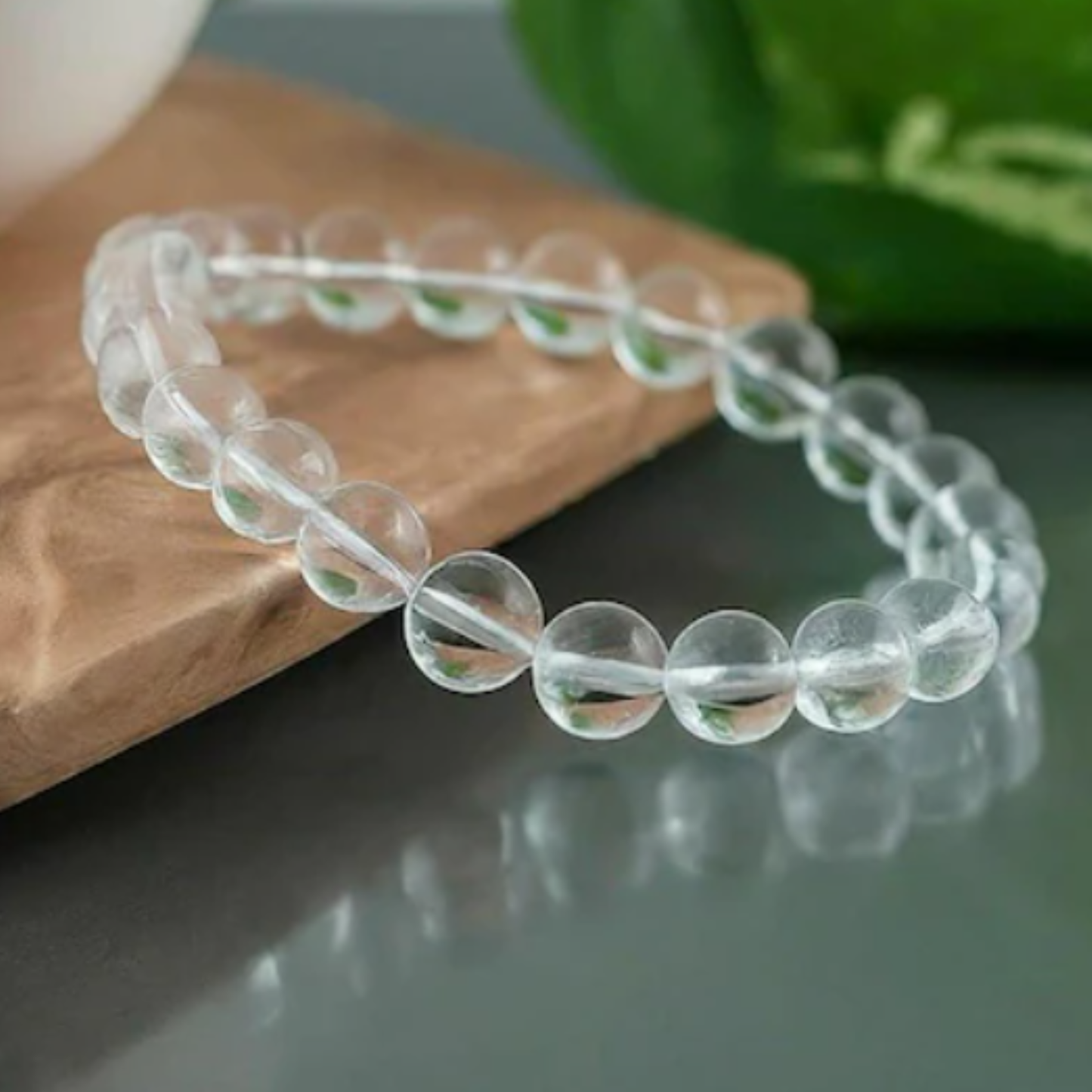 Clear Quartz Bracelet [Certified | Abhimantrit - Energized | 100% Original and Natural]