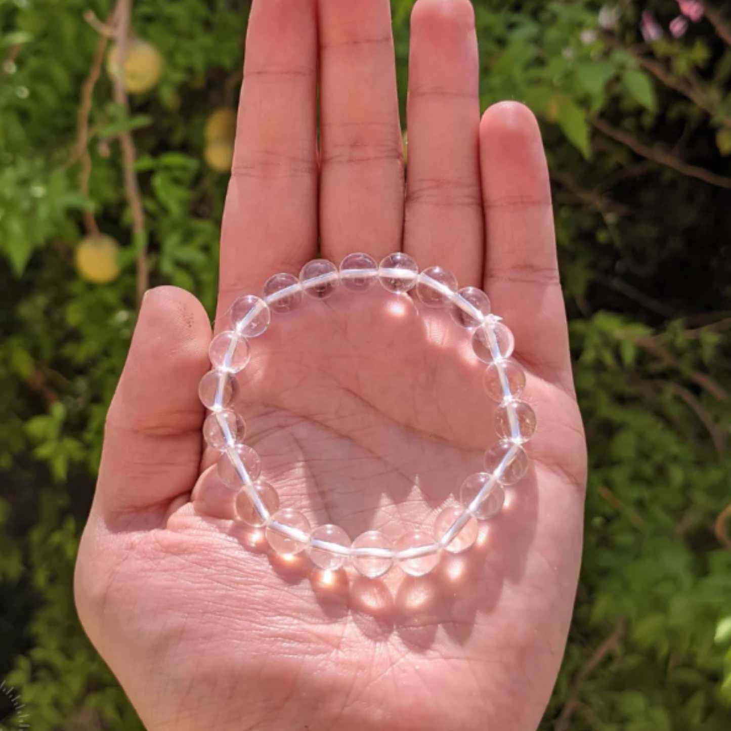 Clear Quartz Bracelet [Certified | Abhimantrit - Energized | 100% Original and Natural]
