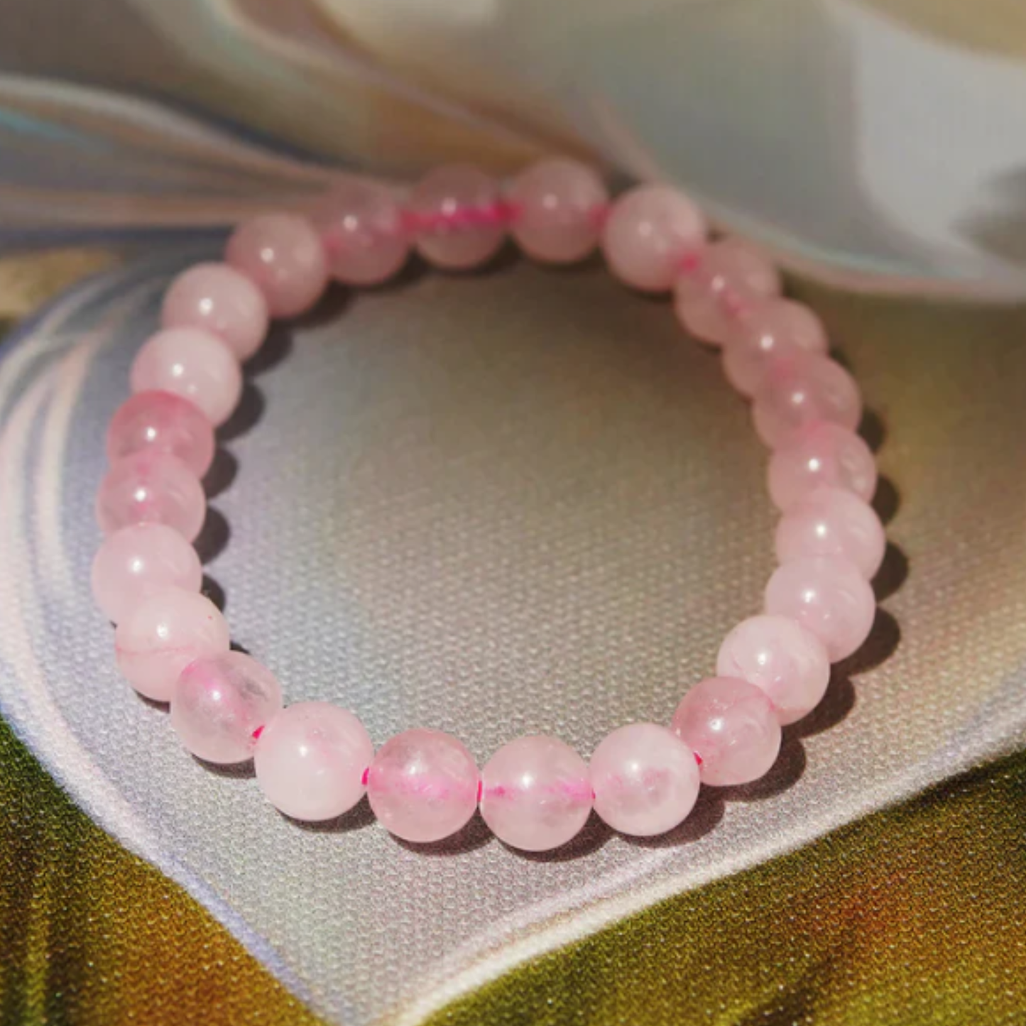 Rose Quartz Bracelet [Certified | Abhimantrit - Energized | 100% Original and Natural]